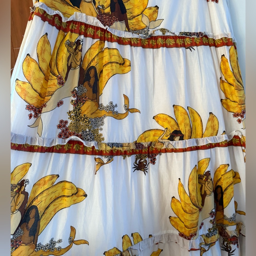 Farm Rio Off-White Mermaid Bananas Maxi Skirt - Picture 5 of 6